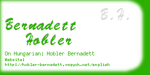 bernadett hobler business card